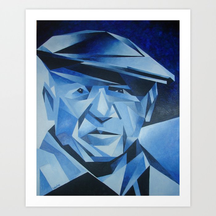 Cubist Portrait Of Pablo Picasso The Blue Period Art Print By Taiche Society6