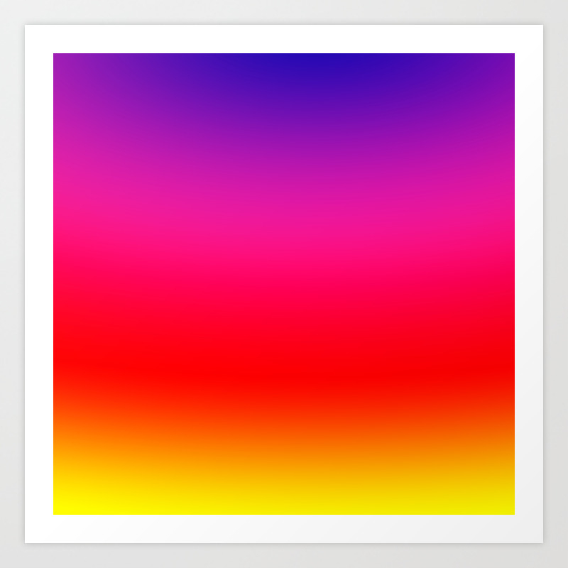Bright Colorful Neon Gradient Art Print By Blackstrawberry Society6