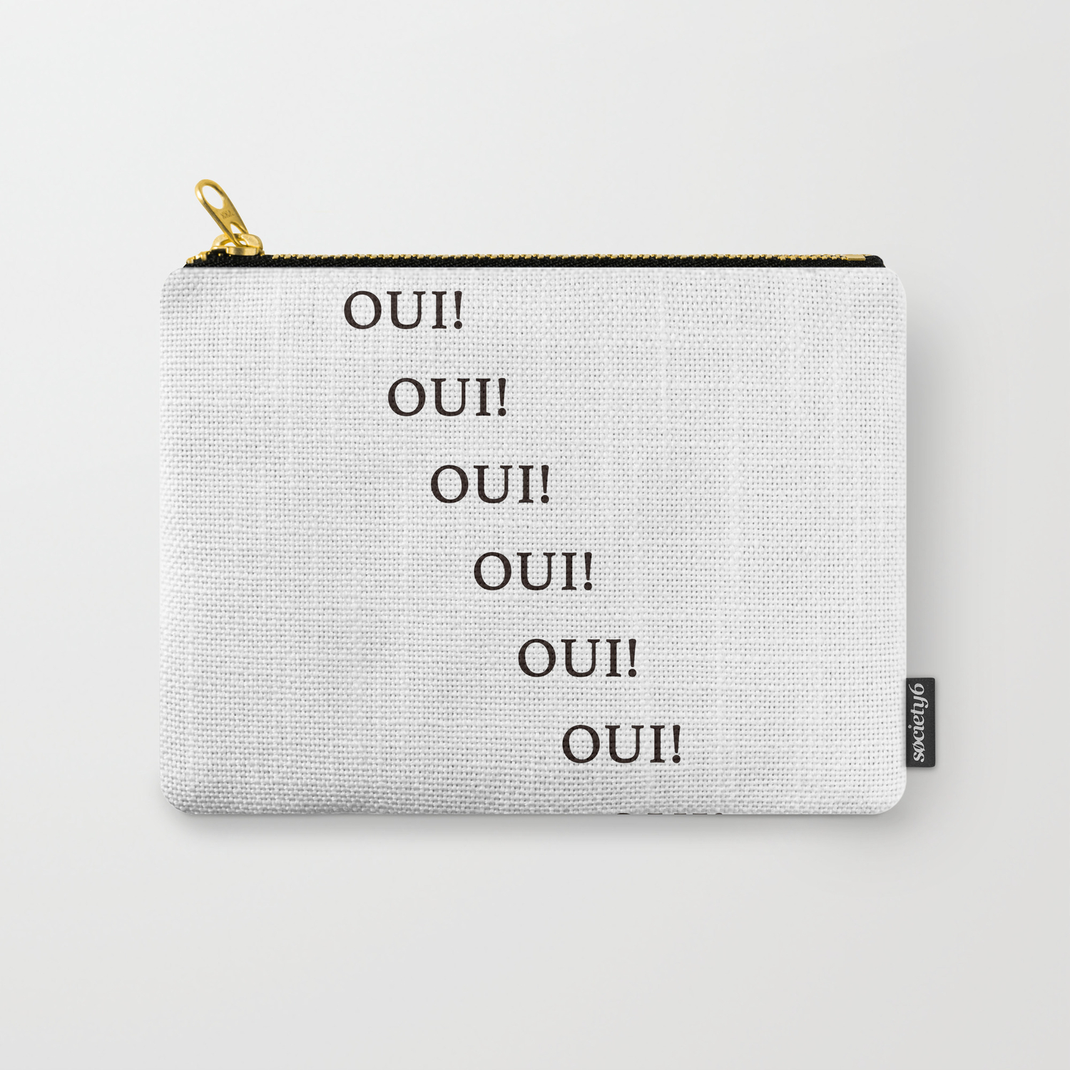 Oui Yes French Wall Art Print Black And White Design Home Decor