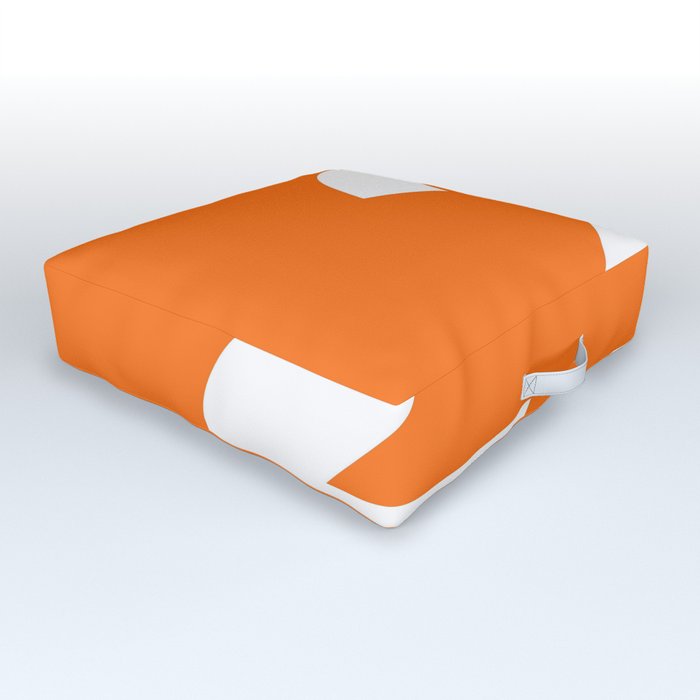 Number 2 (White & Orange) Outdoor Floor Cushion