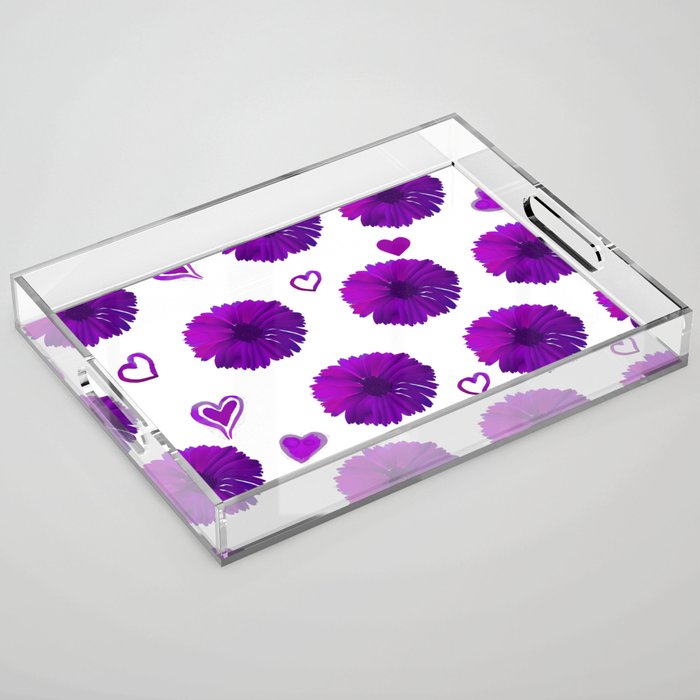 violet cosmos Acrylic Tray