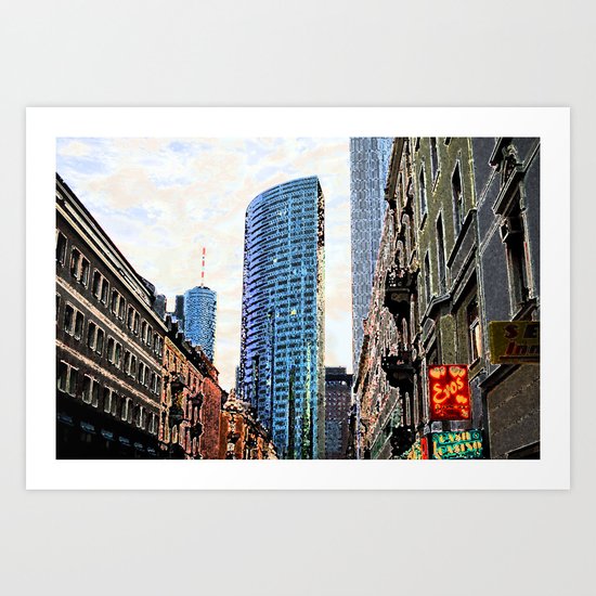 Frankfurt Germany - Red Light Art Print
