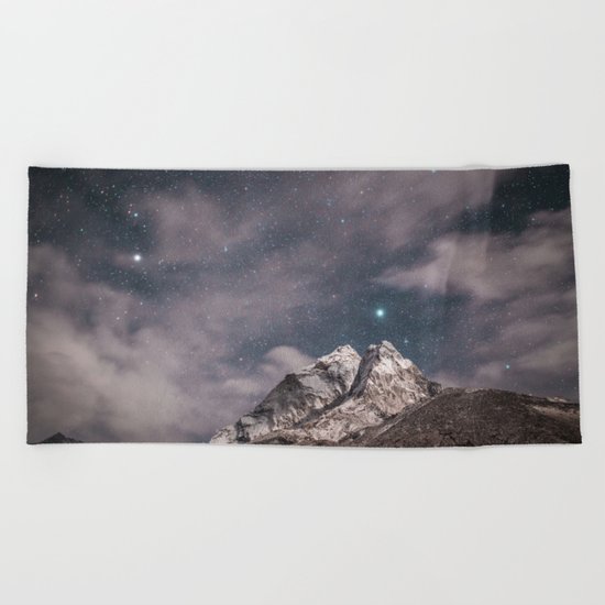 Space and earth collide Beach Towel