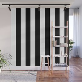 Black & White Vertical Stripes - Mix & Match with Simplicity of Life Wall Mural