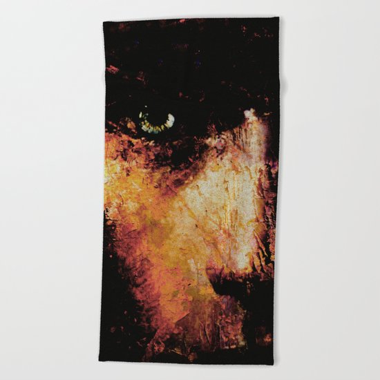 Black Wall Beach Towel