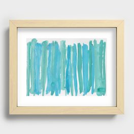 36  |  190408 Blue Abstract Watercolour Recessed Framed Print