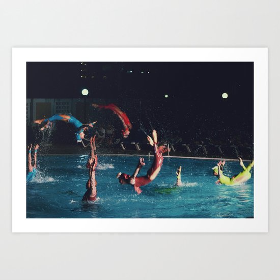 four stages of a backflip Art Print