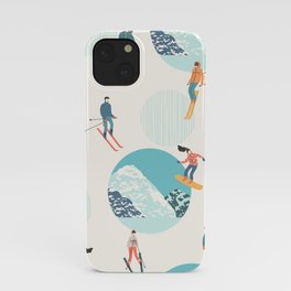 Ski pattern iPhone Case