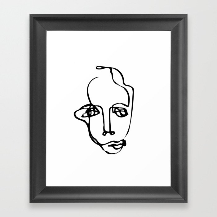 Simply Face It Abstract Framed Art Print