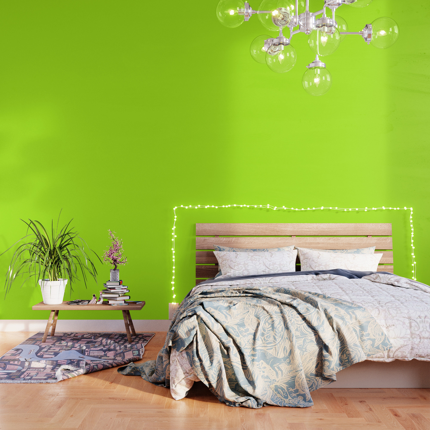 Solid Bright Green Yellow Neon Color Wallpaper By Podartist Society6