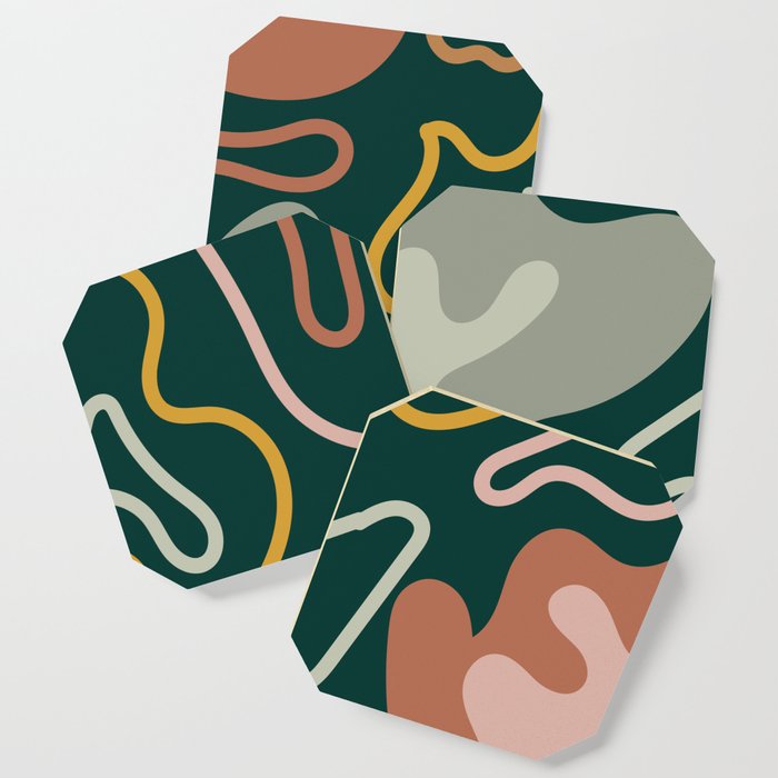 9 Abstract Shapes  220227 Valourine Digital Design Coaster