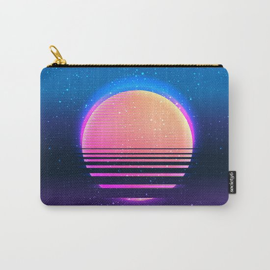 Retro vintage 80s or 90s geometric style abstract art Carry-All Pouch