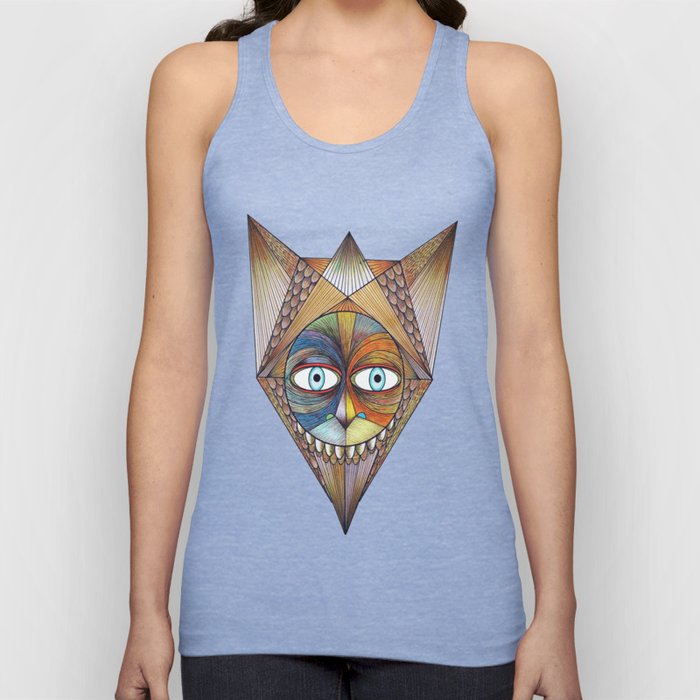 Parted and Feathered Tank Top