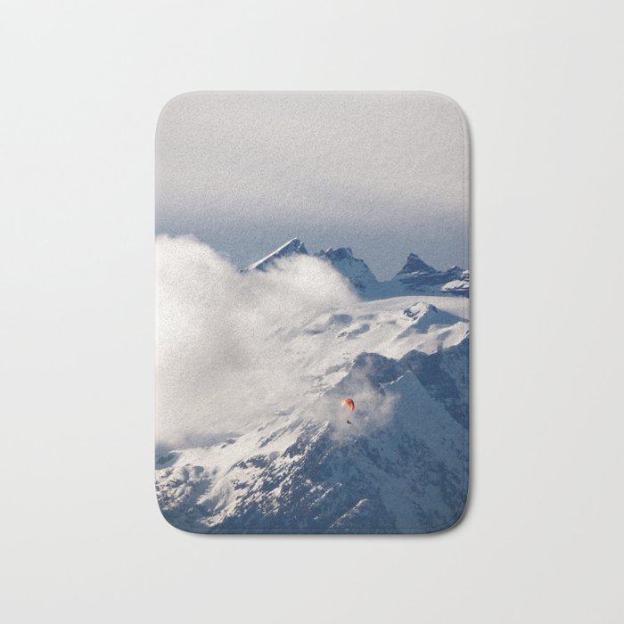 Paraglider in the Alps Bath Mat