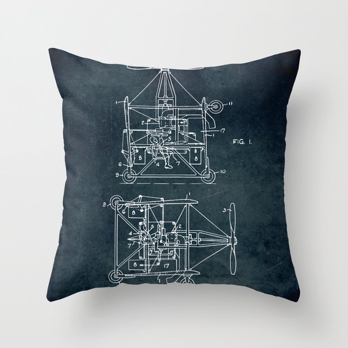 Helicopter Throw Pillow