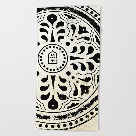 Manhole Cover 5 Beach Towel