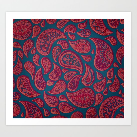Paisley Doodles Art Print