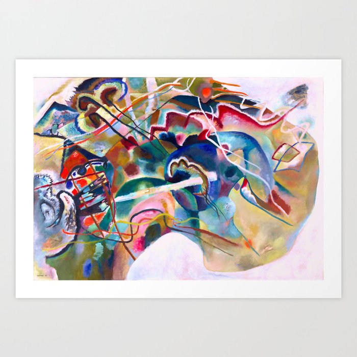 Wassily Kandinsky Painting With White Border Abstract Art Art