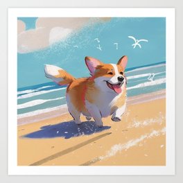 Paws in Paradise Art Print