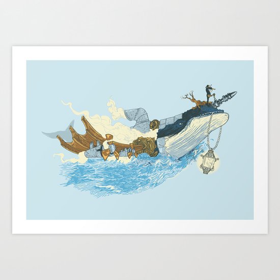 Mythical Rhapsody: King of the Ocean Art Print
