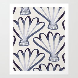 Costal scallop shells Art Print