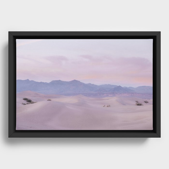 Pink Desert Sunset Framed Canvas