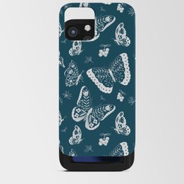Butterfly - blue negative iPhone Card Case