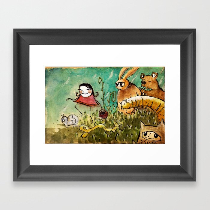 chaperon rouge, Little red riding hood... and co Framed Art Print