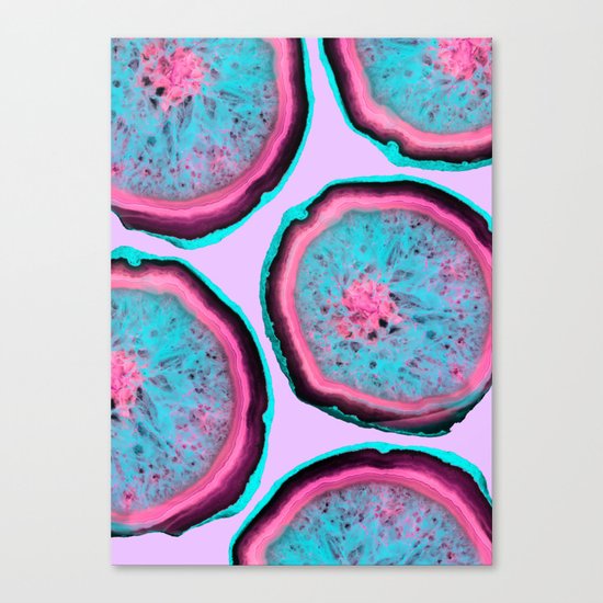 Fluo Agates Canvas Print