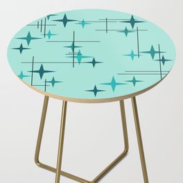 Mid Century Modern Stars Turquoise Side Table