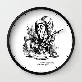 Alice in Wonderland | Mad Hatter Engaging in Rhetoric | Vintage Alice | Wall Clock