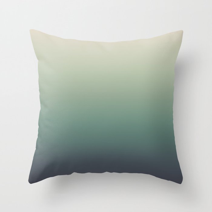 color gradient   blue ,green, grey - autumn colors Throw Pillow