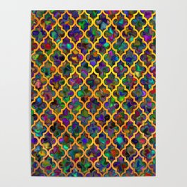 Moroccan Arabic pattern Poster