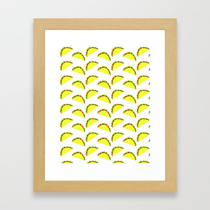 Taco Pattern Framed Art Print
