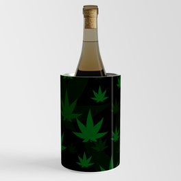 Patron with cannabis present shapes on a black background. Wine Chiller