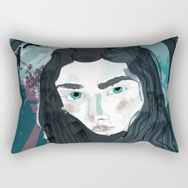 Blue Girl/Cold Shoulder Rectangular Pillow