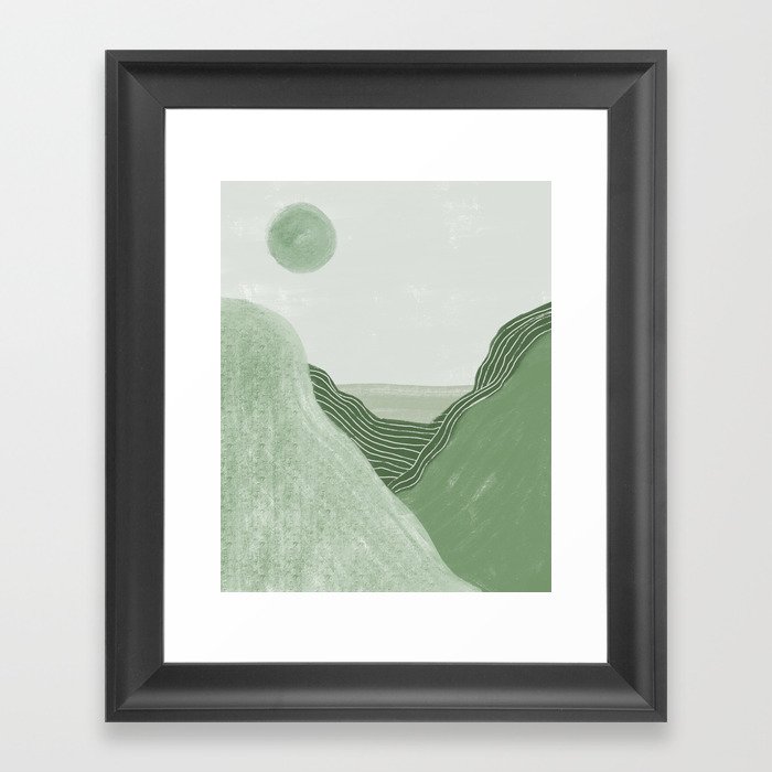 Abstract Mountain Landscape Wall Art Framed Art Print