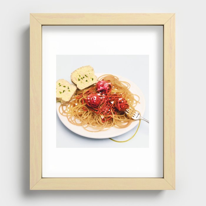 Paper Clip Pasta Recessed Framed Print