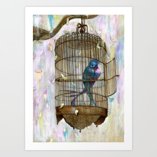 Birds in Love! Art Print