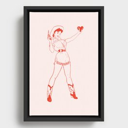 Heartbreaker Cowgirl  Framed Canvas