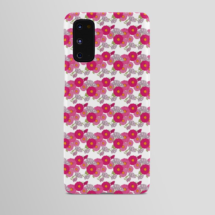 Retro Mums Mid-Century Floral Wallpaper Super Mini White Horizontal Android Case