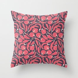 Red chili peppers Throw Pillow