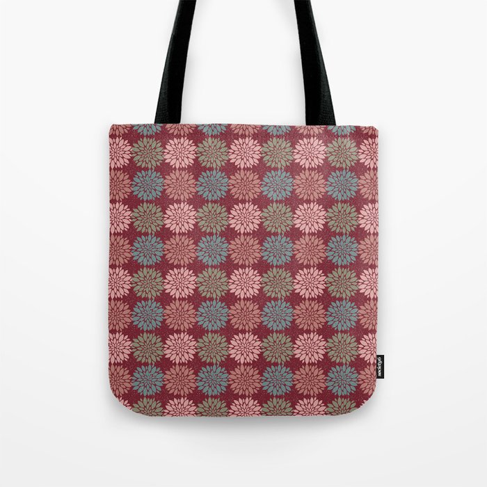 deep red and pink sea anemone nautical medallion Tote Bag