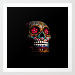 Mexico City Skull Art Print | Bones, White, Gothic, Anatomy, Dark, Funny, Occult, Cute, Bone, Skulls 