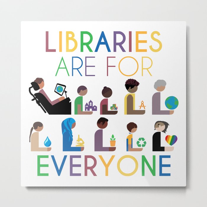 Rainbow Libraries Are For Everyone Metal Print