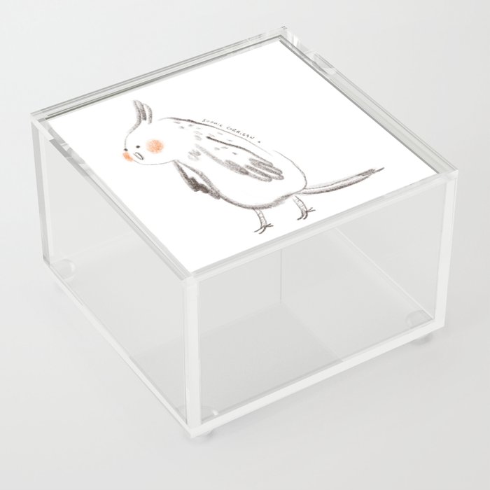 Cockatiel Sketch Acrylic Box