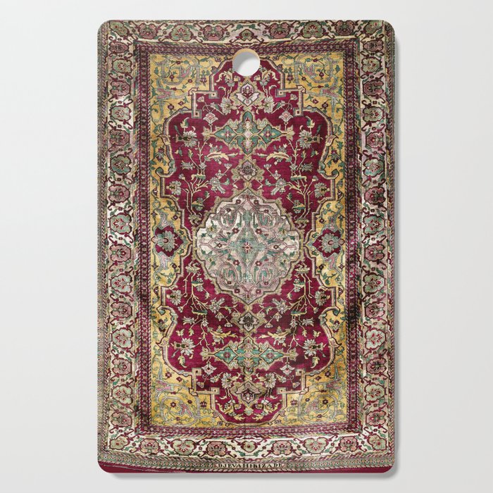 Farahan Arak West Persian Silk Rug Print Cutting Board