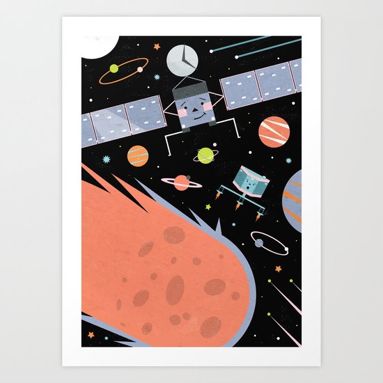Comet Landers Art Print