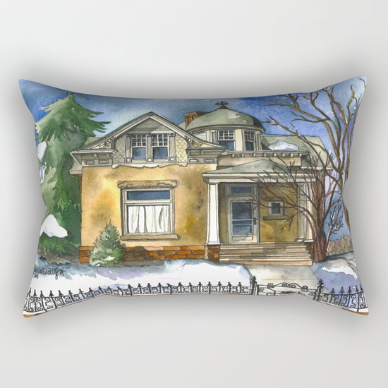 The Little Brown House Rectangular Pillow