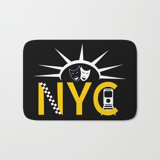 NYC Icon Collage Bath Mat